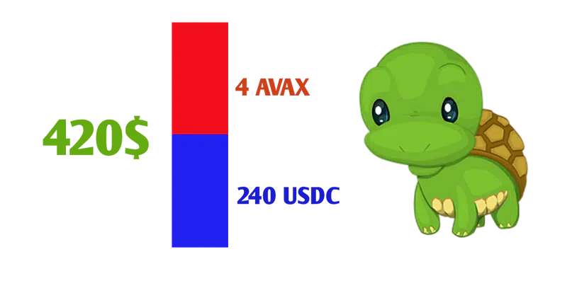 420$ d'équivalent AVAX et USDC