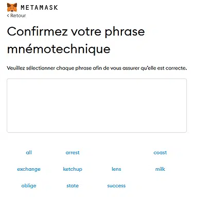 Seed phrase metamask