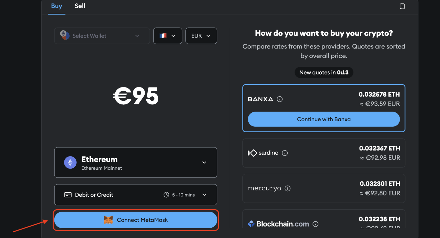 connecter son portefeuille metamask