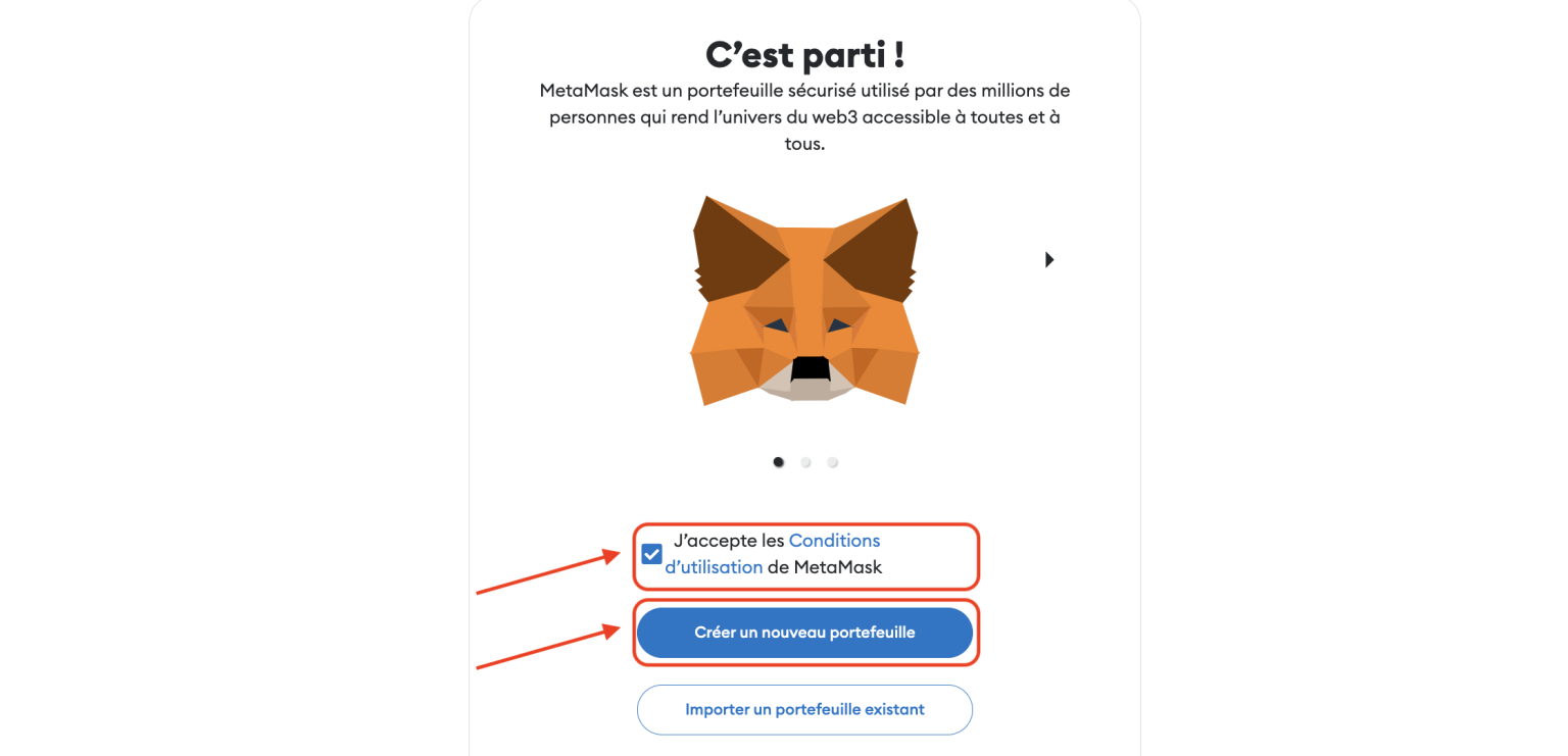 creer compte metamask