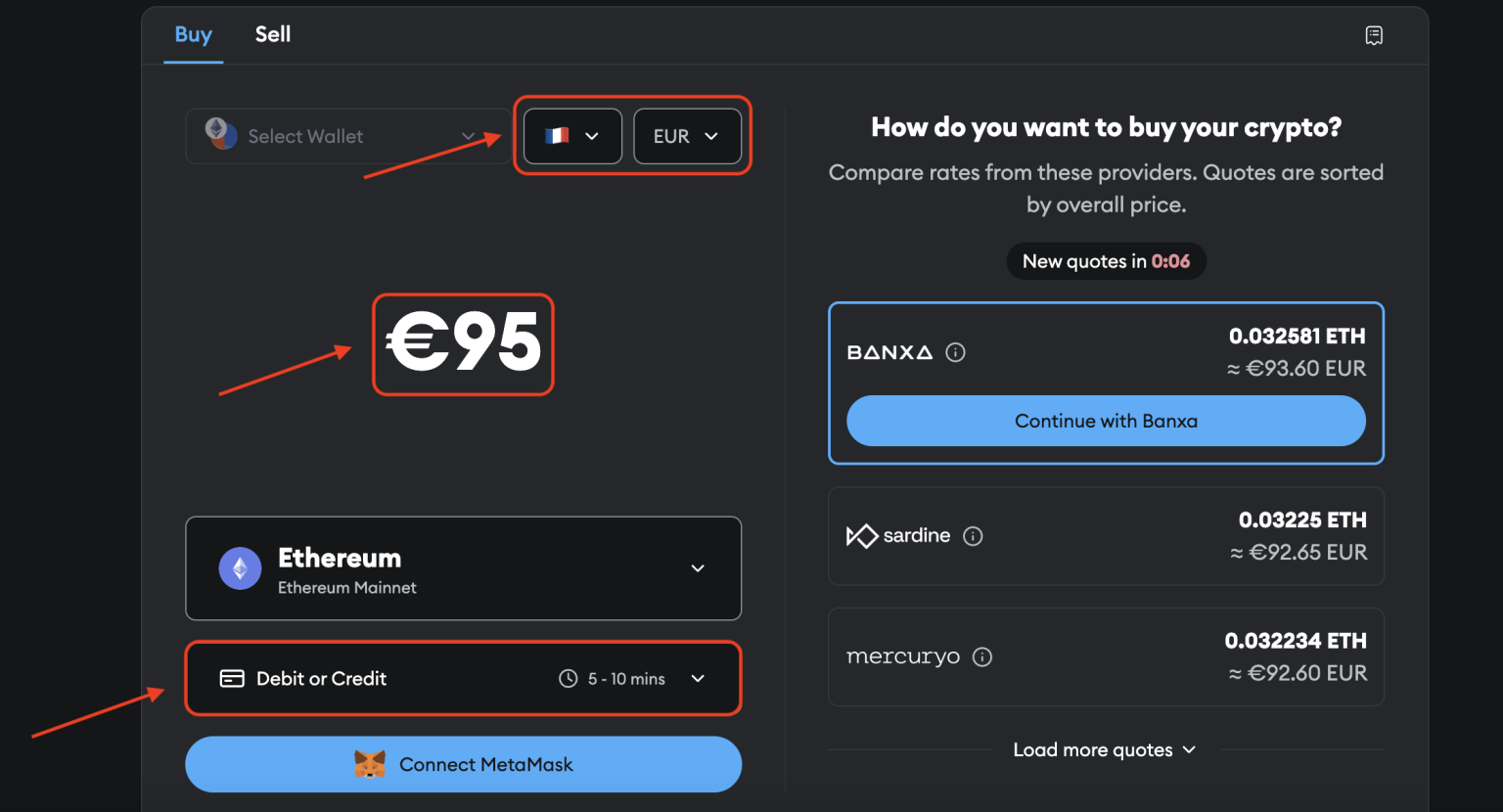 mise à jour portfolio metamask