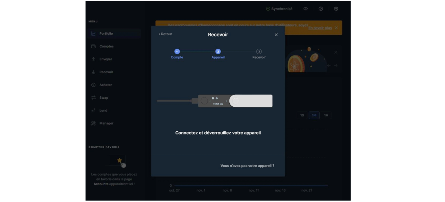 Vérifiez sur La Ledger et créer une app Ledger et faire transaction