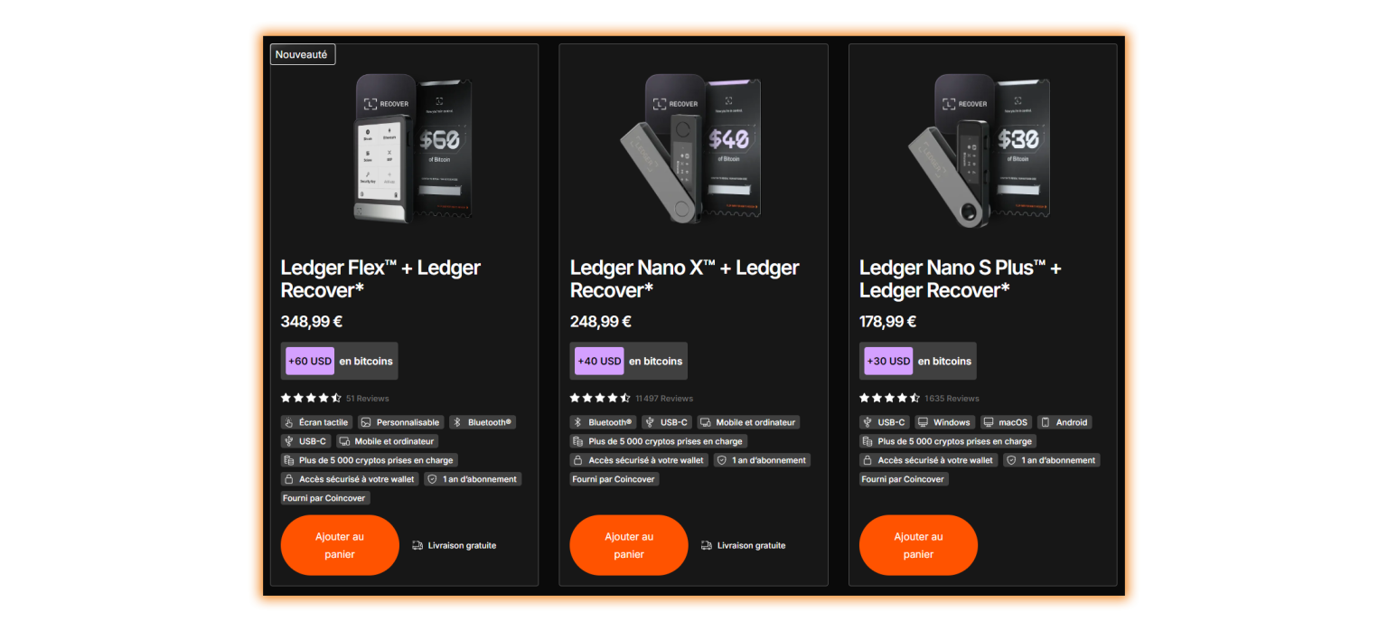 Offre Ledger + Recover