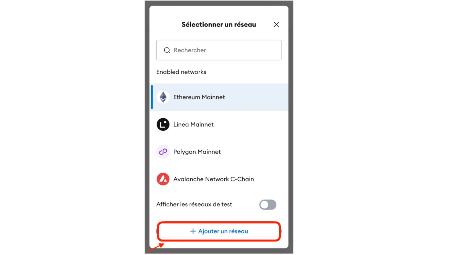 ajouter son réseau blockchain sur metamask