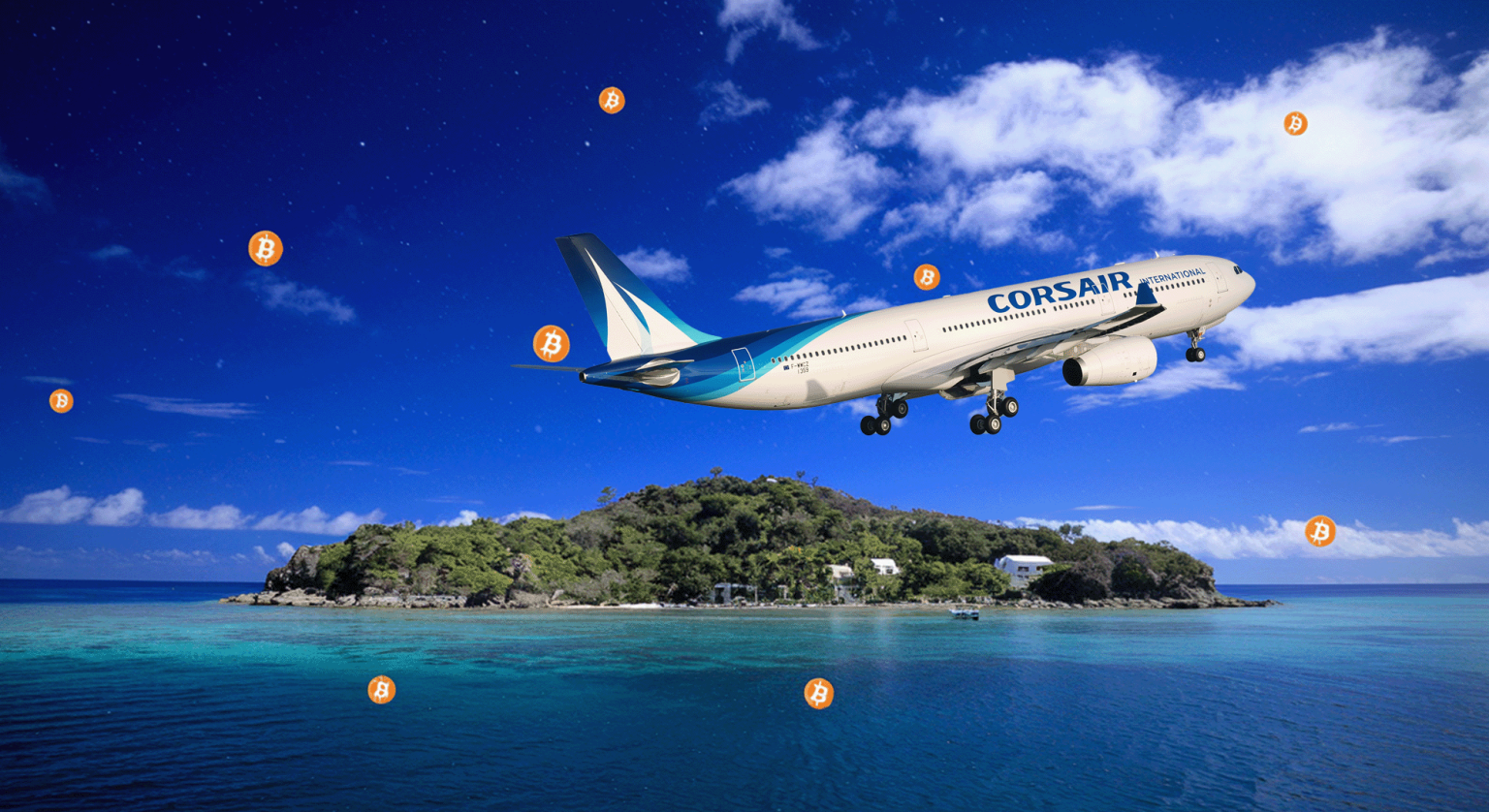 Cover Corsair pluie de cryptomonnaies sur l'avion