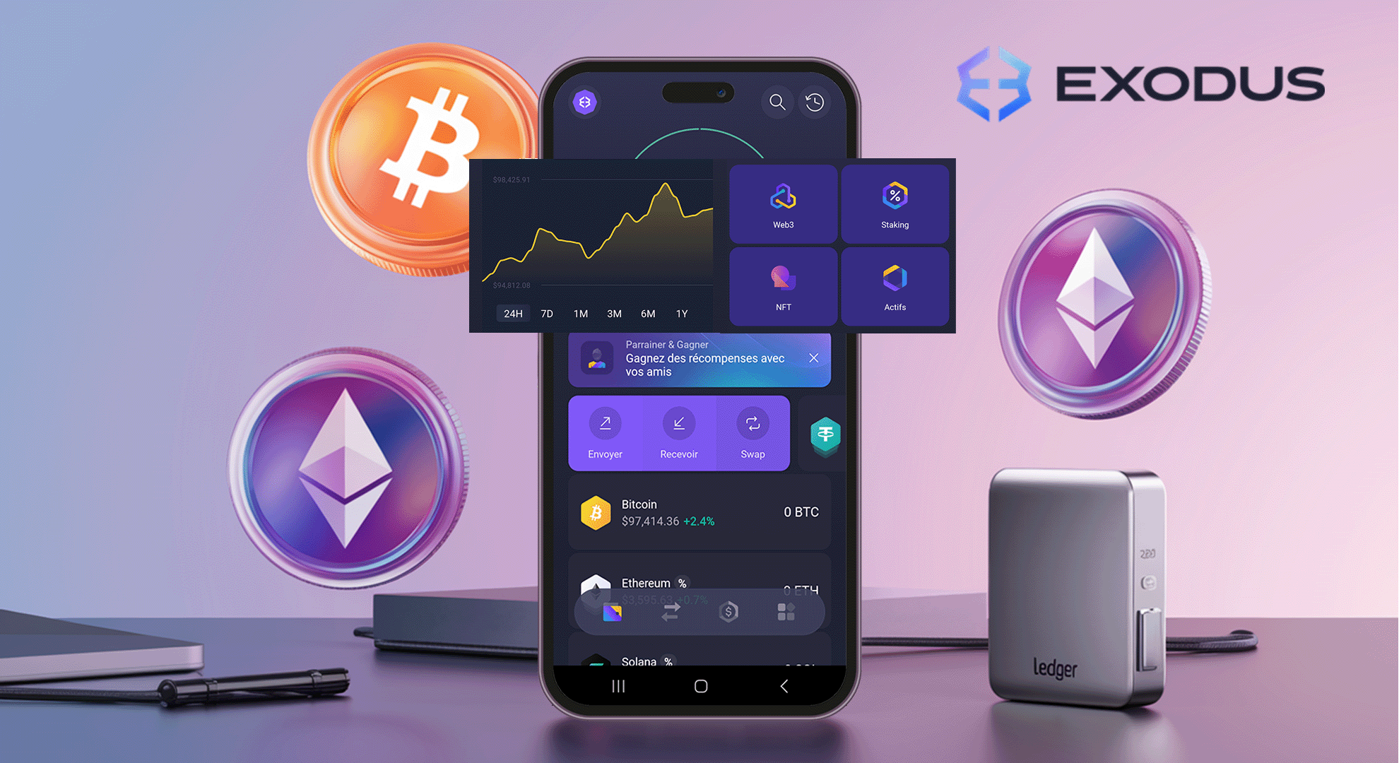Exodus : le portefeuille crypto multifonction pour tous — Tahiti  Cryptomonnaies