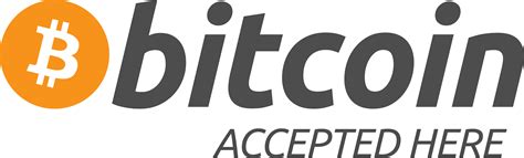 Logo Bitcoin accepted here