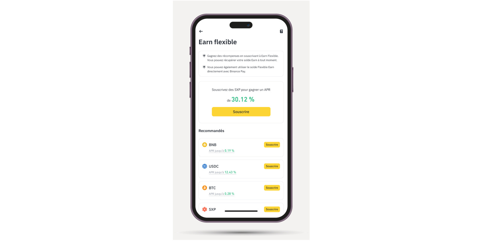 earn flexible binance pay