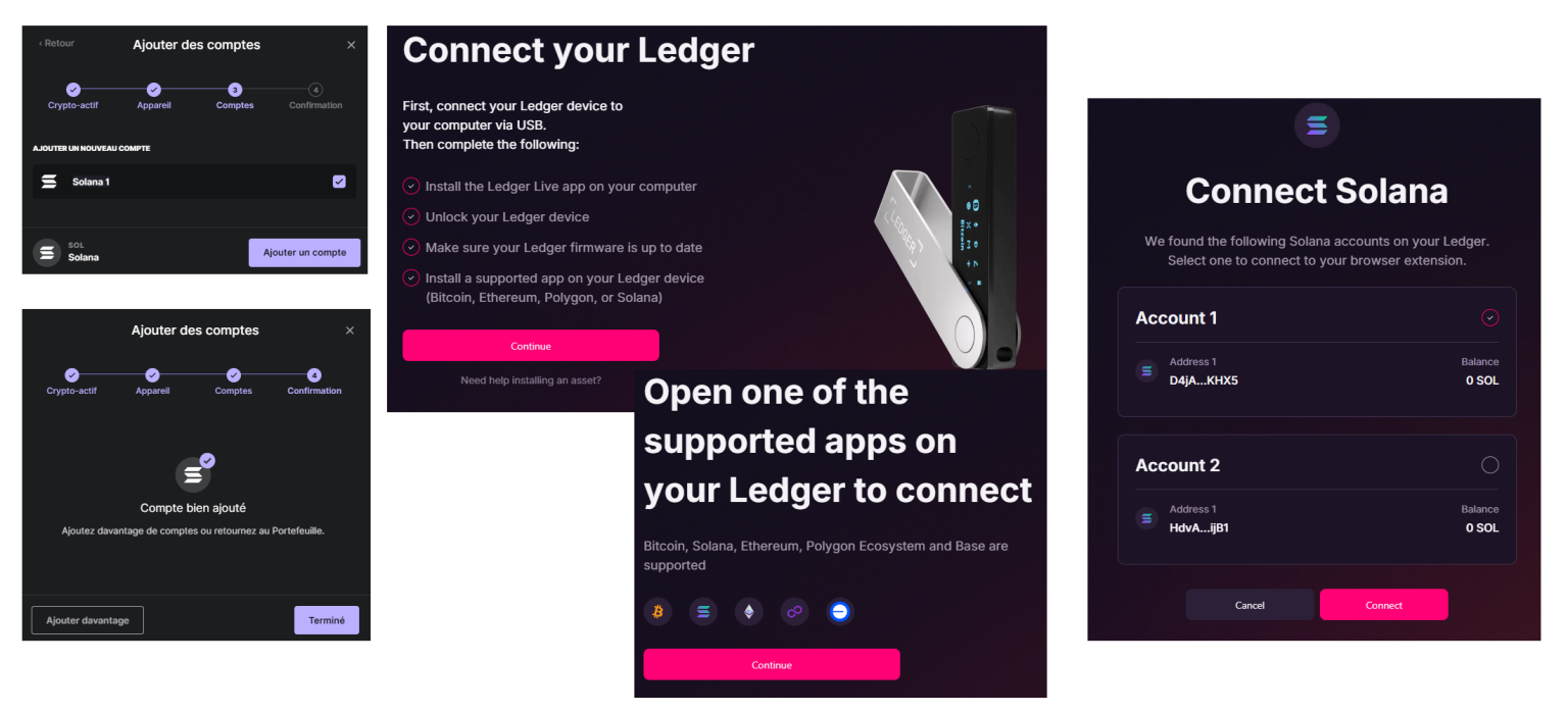 seconde étape pour connecter Ledger et Magic Eden