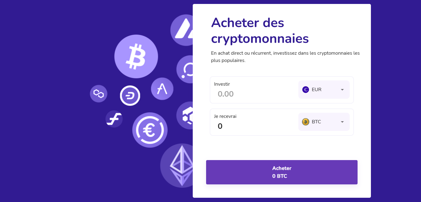 Acheter de la cryptomonnaie avec Feel Mining.