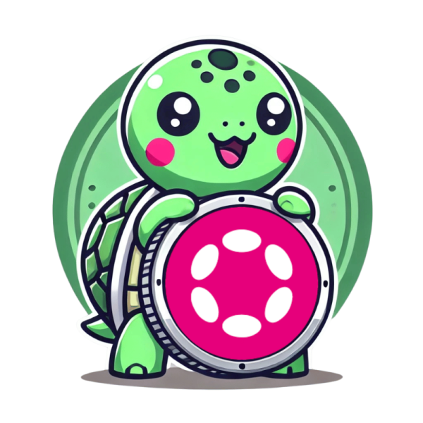 Tortue tenant le token DOT