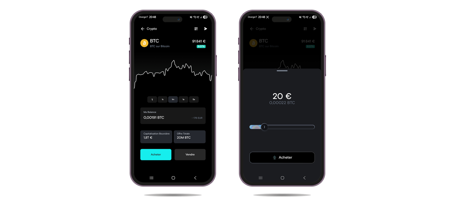 Acheter de la crypto rapidement sur Deblock