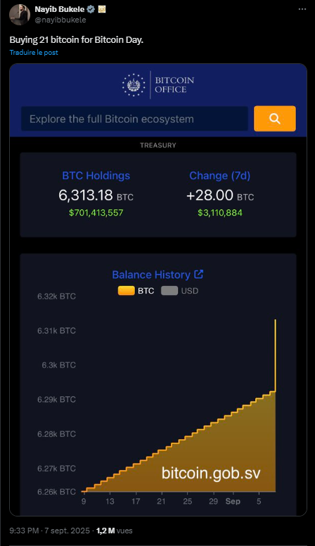 Salvador Bitcoin day achat FMI crypto