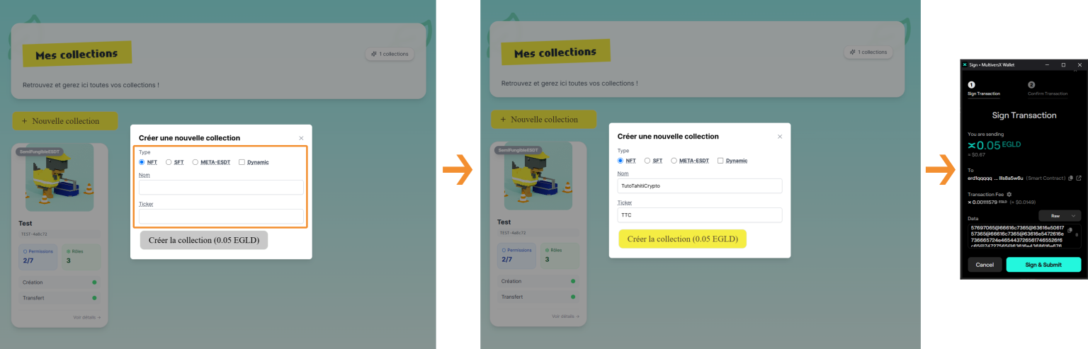 Créer sa collection NFT sur DinoTools