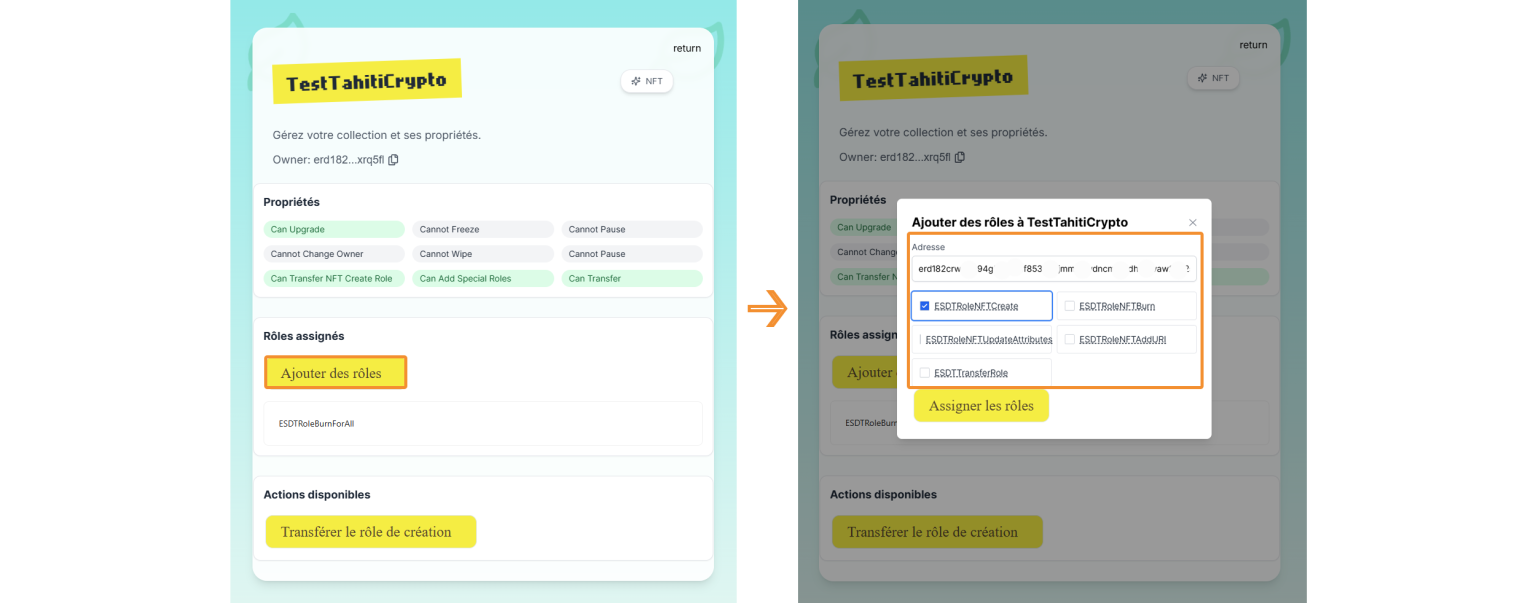 Configurer sa collection NFT sur la dApp DinoTools.