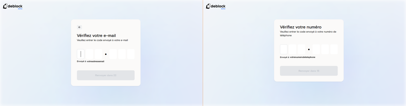 Vérifier son mail et son numéro de téléphone.