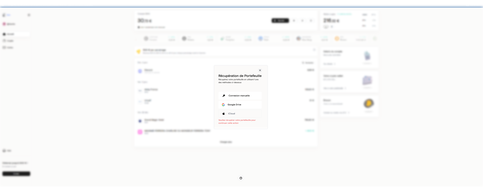 Récupération du wallet crypto.