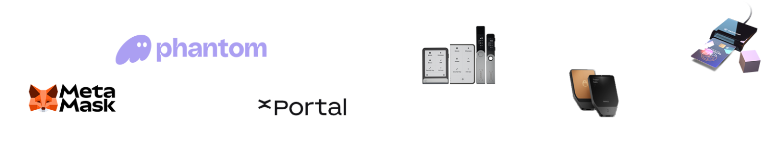 Quelques hot wallets et cold wallets.