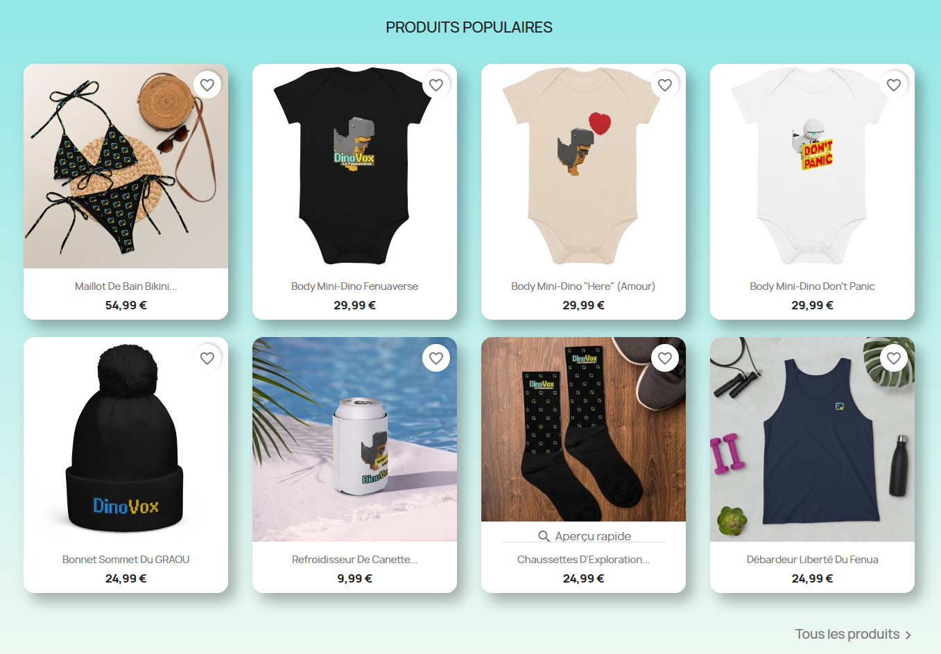 Découvrez les produits populaires de la boutique DinoVox !