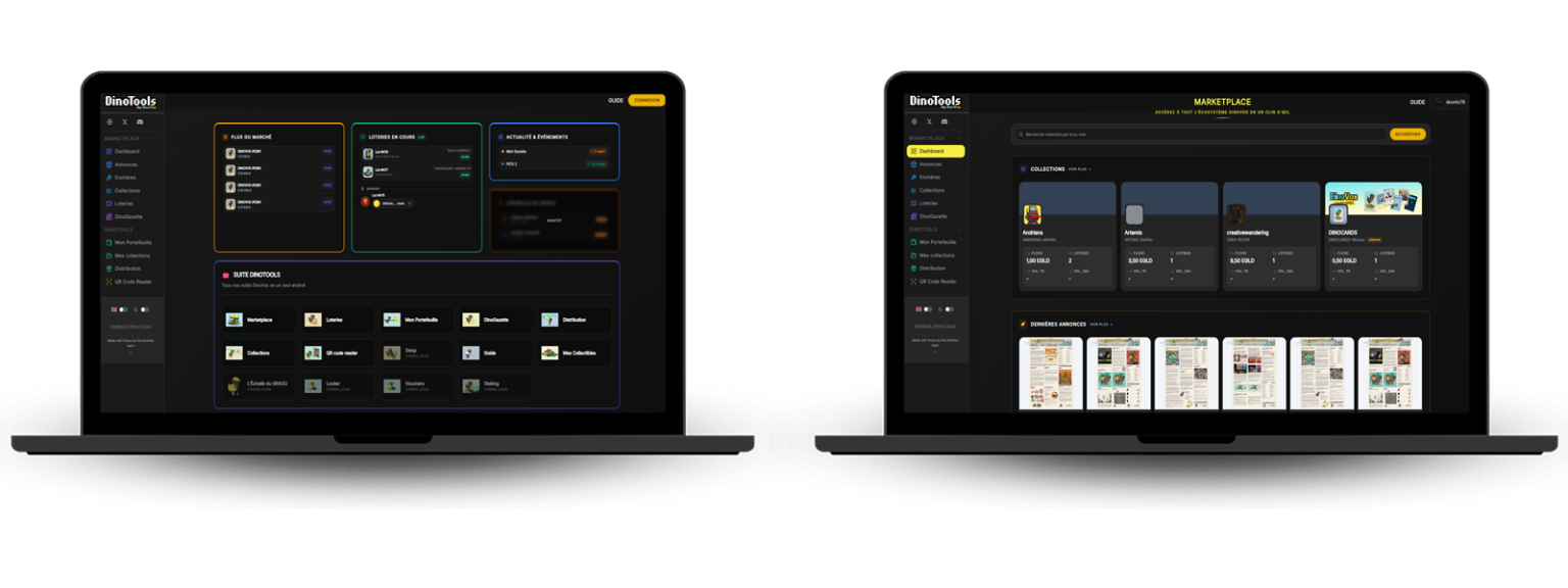 Connexion du wallet à la dApp DinoTools.