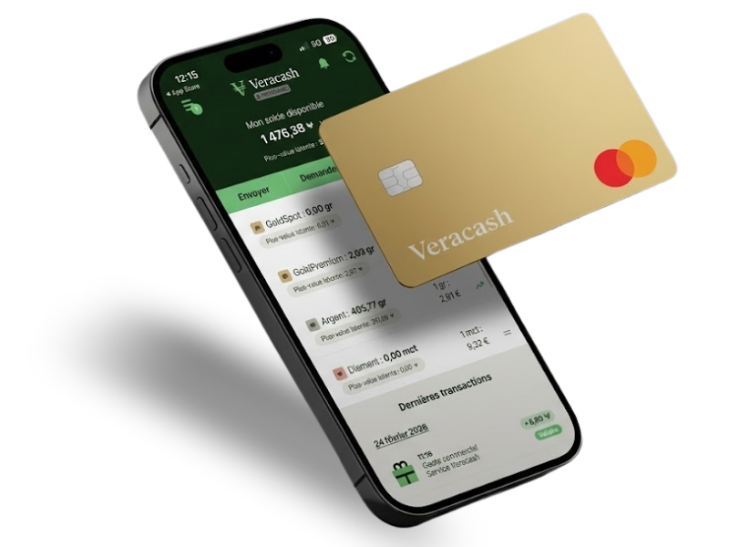 Veracash application et carte de paiement