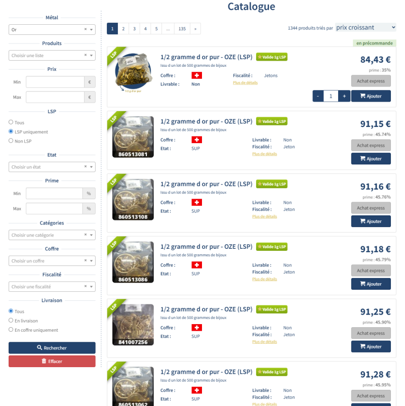 Catalogue AuCOFFRE