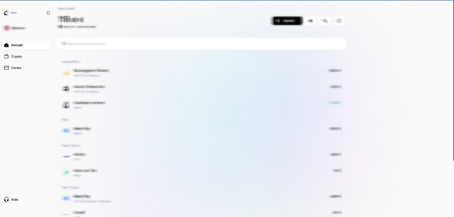 Page d'accueil de l'interface web Deblock.