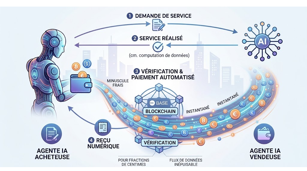 Fonctionnement des micro-paiements entre IA.